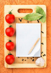 Obraz na płótnie Canvas Notebook with recipes