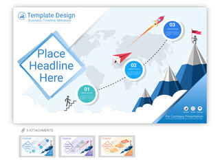 Website template vector set for web page design or company presentation, Easy to edit and customize.