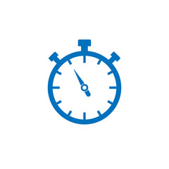 Timer, clock, time, icon. Vector illustration, flat design.