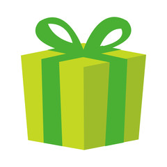 Gift box ( present box ) flat vector illustration