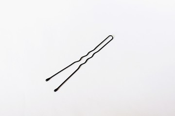 Women's hairpins on a white background