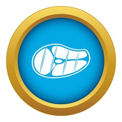 Obraz premium Steak icon blue vector isolated on white background for any design