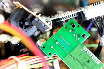 Electronic parts background of hardware technology components 