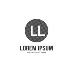 Obraz premium Initial LL logo template with modern frame. Minimalist LL letter logo vector illustration