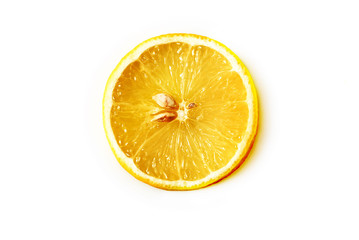 lemon slice,  isolated on a white background