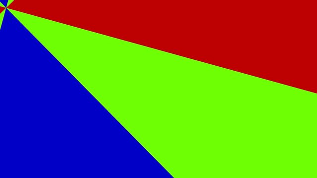 Circular 2D graphic pattern that rotates clockwise, anchor point positioned on top left corner and covers the whole background, composed of different fan colors.