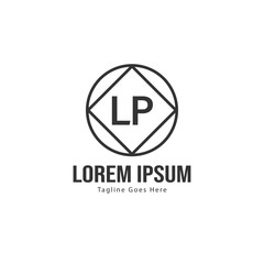 Fototapeta premium Initial LQ logo template with modern frame. Minimalist LQ letter logo vector illustration