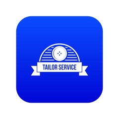 Fototapeta premium Tailor service icon blue vector isolated on white background