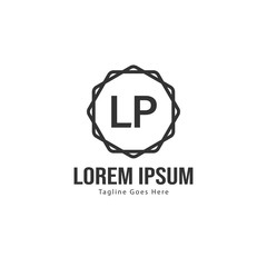 Fototapeta premium Initial LQ logo template with modern frame. Minimalist LQ letter logo vector illustration