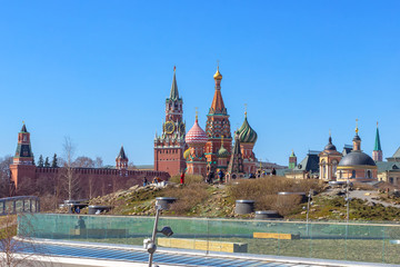 Obraz premium View of Red square from Zaryadye Park