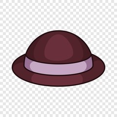 Lady hat icon. Cartoon illustration of lady hat vector icon for web design