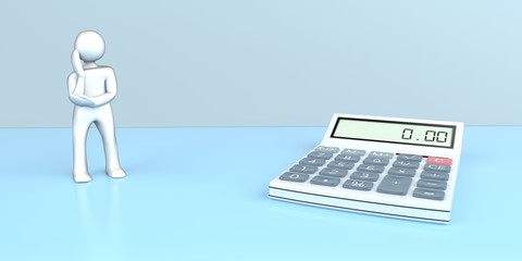 White Cartoon Character Calculator