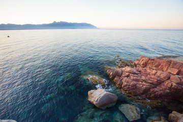Rocks on the shore in Arbatax, Sardinia