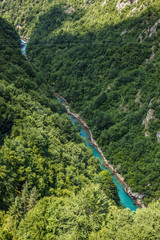 Canyon of the river Tara in the mountains of Montenegro.