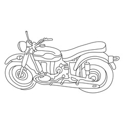 Scooter sketch. Bike print. Vector simple illustration.