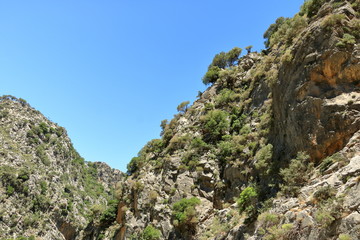 Trail in Kollita gorges (Moudriano, Poros, Moundros gorge), Crete, Greece