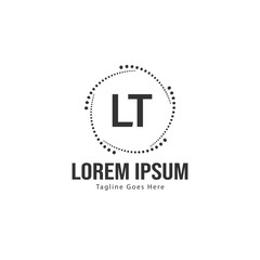 Fototapeta premium Initial LT logo template with modern frame. Minimalist LT letter logo vector illustration