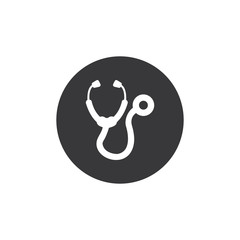 Stethoscope in the circle button