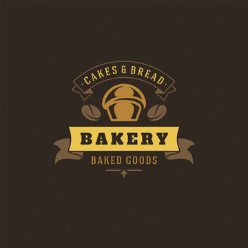 Bakery badge or label retro vector illustration.
