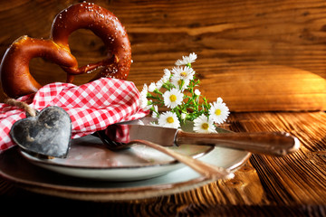 Rustic bavarian place setting