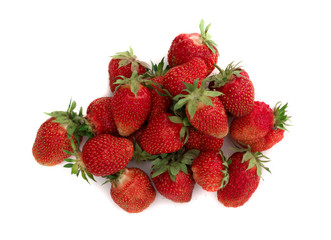 Organic Strawberry Isolated on White Background Close Up