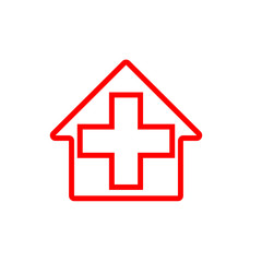 Obraz premium Hospital symbol icon vector illustration