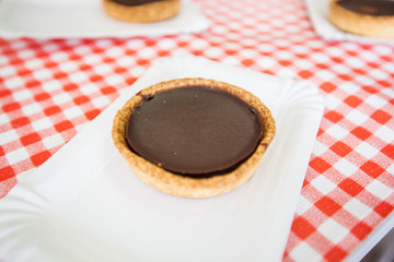 Chocolate tart handmade sweet food