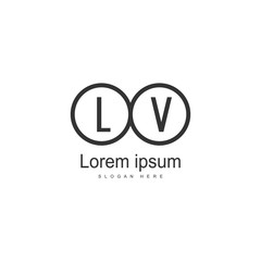 Initial ,  logo template with modern frame. Minimalist ,  letter logo vector illustration