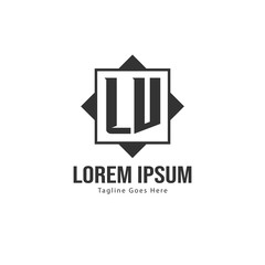 Initial ,  logo template with modern frame. Minimalist ,  letter logo vector illustration