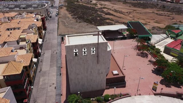 Modern catholic church in Adeje, Tenerife island, Spain