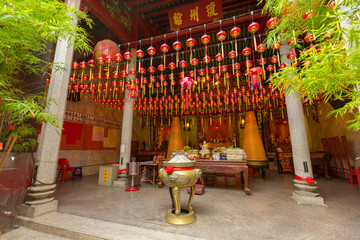 Beautiful view of Thean Hou Temple in Penang, Malaysia