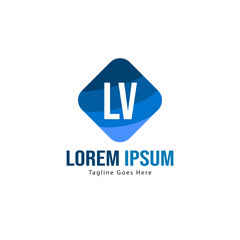 Initial ,  logo template with modern frame. Minimalist ,  letter logo vector illustration