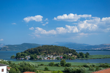 Ioannina or Giannena city greece in summer season