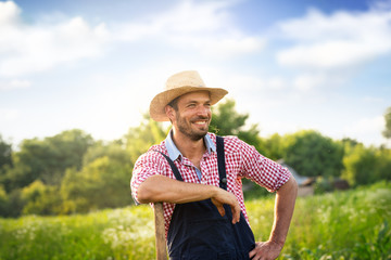 Young handsome farmer