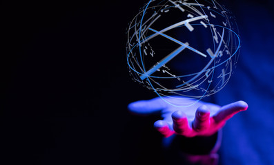 Global network concept. 3D rendering