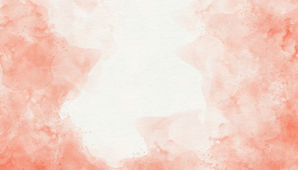 Fototapeta premium Pink watercolor painted paper texture background.