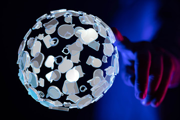 Global network concept. 3D rendering