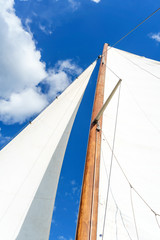 Obraz premium white sails against the sky