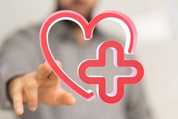 Health Insurance Concept - digital interface