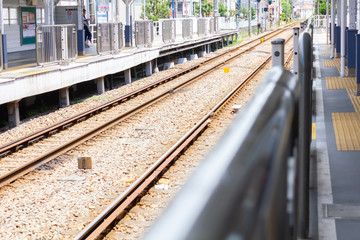 Fototapeta na wymiar 矢口渡駅の線路