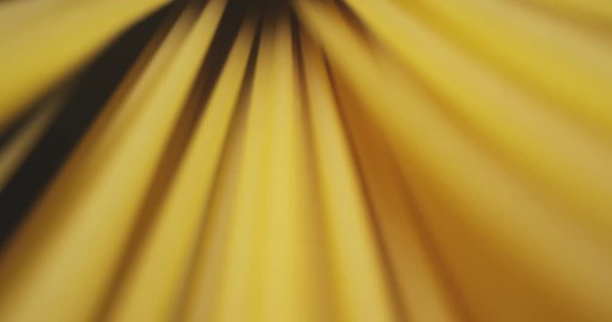 Closeup motion shoot of italian pasta spaghetti type being thrown down with background isolated on black