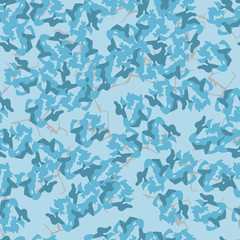 Winter camouflage of various shades of grey and blue colors