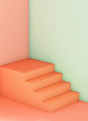 stair background for mockup product design,3d rendering,3d illustration