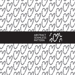 Abstract vector seamless pattern with hand drawn elements on transparent background for your design