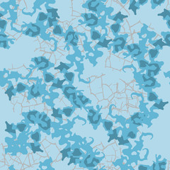 Winter camouflage of various shades of grey and blue colors