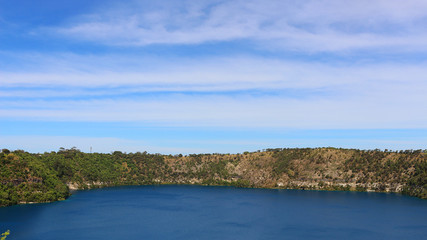 Blue Lake in Mount Gambier the second most populated city in South Australia