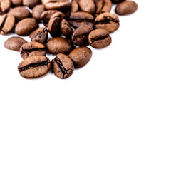 Coffee beans on white.