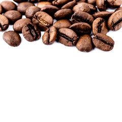 Coffee beans on white.