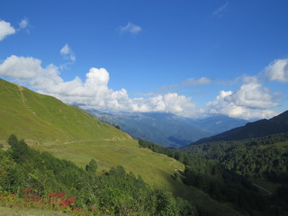walking in the mountains
