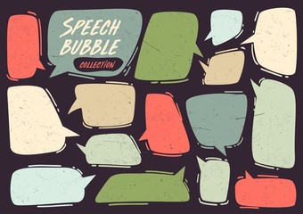 Collection of speech bubbles and dialog balloons